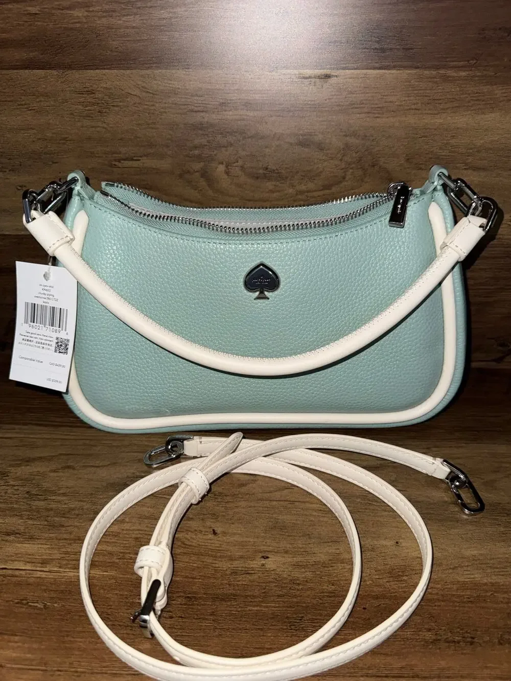 NWT Kate Spade Kayla Small Convertible Shoulder Bag Aventurine Mint Green